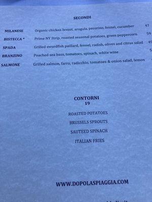 Menu photo 1 DOPO La Spiaggia Sag Harbor, NY Menu photo 1 DOPO La Spiaggia Sag Harbor, NY