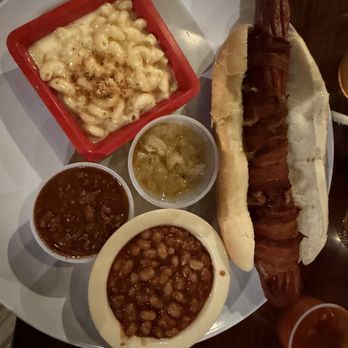 Rock n Roll Ribs - Frontier dog, onions, Mac n cheese, and chili - Barbeque Near Me - Coral Springs, Florida
