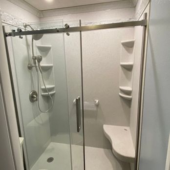 Handy Helper - Complete shower replacement including new shower door. - Handyman Near Me