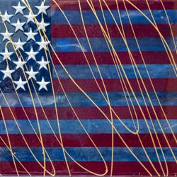 Mykola Fine Art - American Flag Artwork. Golden Strike Edition II.