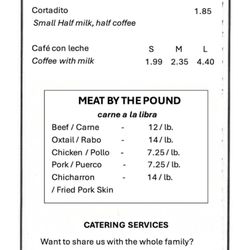 Cuban Taste Restaurant - Menu 10/25 coffee colada