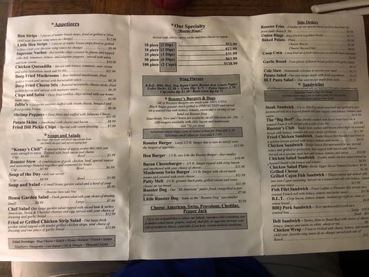 Menu photo 1 Rooster's Cafe Cumming, GA