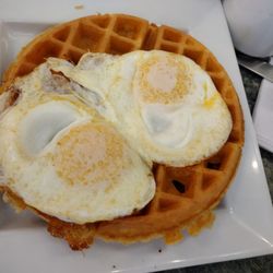 Gracie's on 2nd Diner - $17 waffle with two eggs