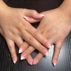 Sparkle Nails - Acrylic ombré with caviar beads
