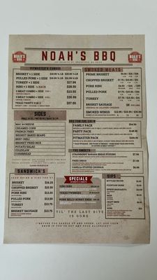Menu photo 4 Noah's BBQ Braintree, MA