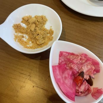 Chef Yan - Free appetizer (peanuts and pickled radish) - Chinese Near Me - Fairfax, Virginia