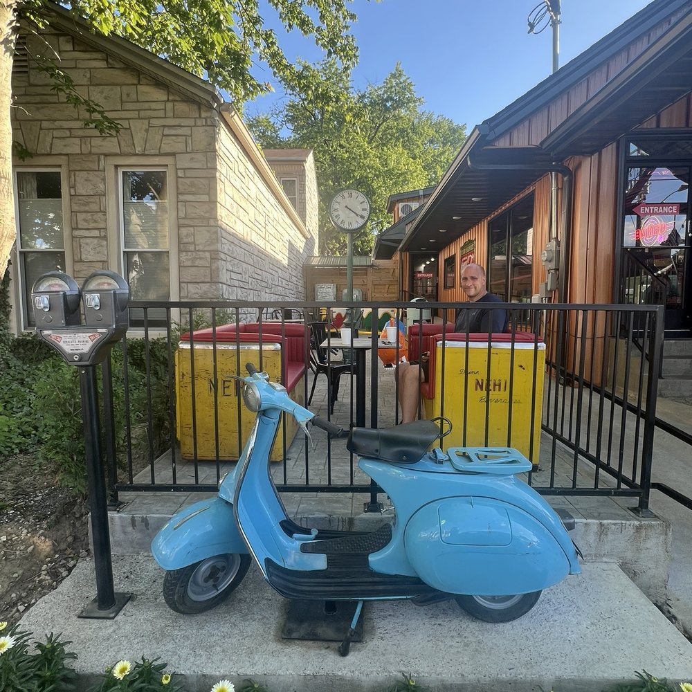 Baked on Goss - Outside seating amongst diner decor. - Desserts Near Me - Louisville, Kentucky Baked on Goss - Outside seating amongst diner decor. - Desserts Near Me - Louisville, Kentucky