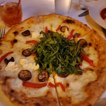 Serafina - Goat cheese pizza with eggplant - Italian Near Me - New York, New York Serafina - Goat cheese pizza with eggplant - Italian Near Me - New York, New York