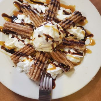 Chile Relleno - The Churros is crispy sweet on the outside and soft  yummy on the inside. Ice cream makes it even better!! - Mexican Near Me - Kaneohe, Hawaii