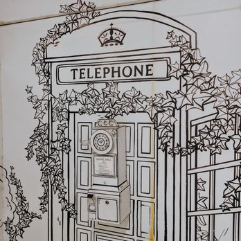 2d Restaurant - 3d telephone in a 2d telephone box - Donuts Near Me - Chicago, Illinois 2d Restaurant - 3d telephone in a 2d telephone box - Donuts Near Me - Chicago, Illinois