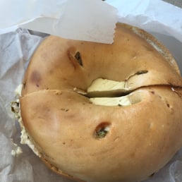 Jalapeño bagel with jalapeño cream cheese Jalapeño bagel with jalapeño cream cheese