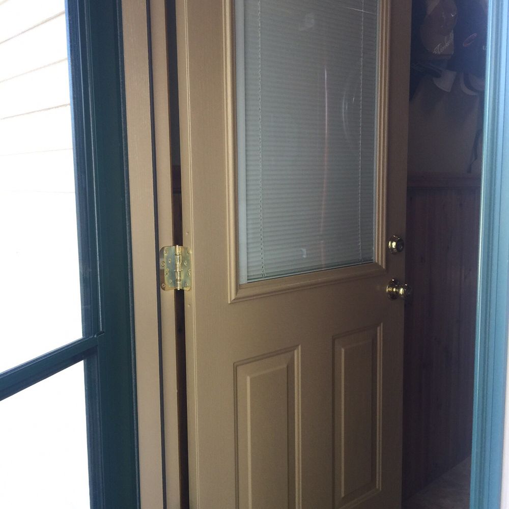 Window Works - Back door with blinds closed. Super secure. - Windows Installation Near Me - Bolingbrook, Illinois Window Works - Back door with blinds closed. Super secure. - Windows Installation Near Me - Bolingbrook, Illinois