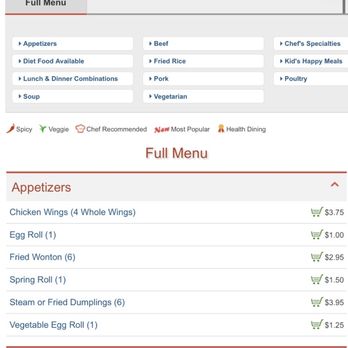 Chen-Fu Fast Chinese Food - Online menu - Chinese Near Me - Matthews, North Carolina
