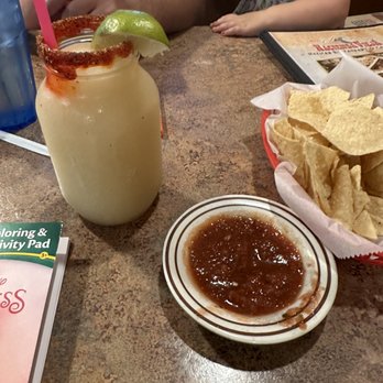 Hacienda Vieja - Frozen Margarita with Chamoy and takin dressing. - Mexican Near Me - Corpus Christi, Texas