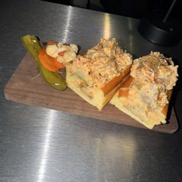 Potato salad Sando with pickles vegetables