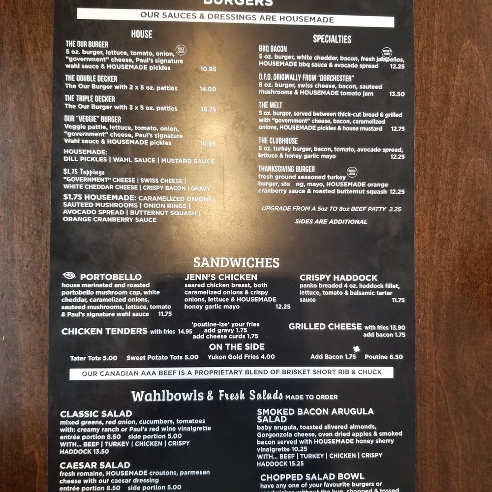 Wahlburgers - Menu - Burgers Near Me - Toronto, Ontario Wahlburgers - Menu - Burgers Near Me - Toronto, Ontario