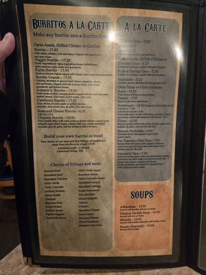 Menu photo 8 Antonio's Mexican Restaurant Fresno, CA