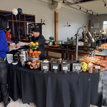 Pinstripes - Brunch buffet station. - Bowling Near Me - Oak Brook, Illinois