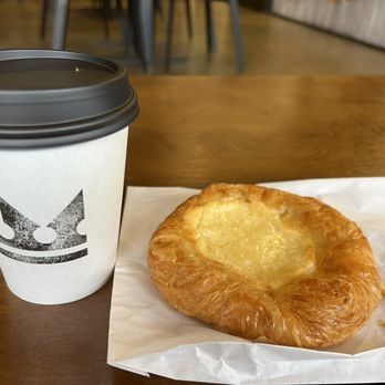 Kingdom Coffee Roasters - Hot latte and cheese danish - Coffee Roasteries Near Me - Folsom, California Kingdom Coffee Roasters - Hot latte and cheese danish - Coffee Roasteries Near Me - Folsom, California