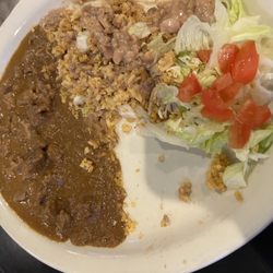 The Moonlight Cafe - Carne guisada plate half eaten before I took the pic.