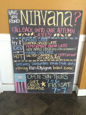 Menu photo 7 Nirvana Coffee Company Barnstable Village, MA