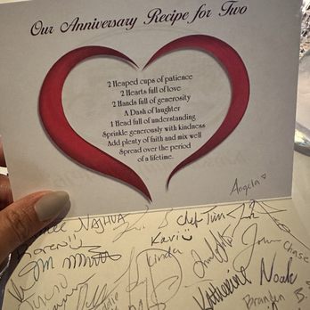 Summit House - Anniversary card signed by all the staff - nice touch - Steakhouses Near Me - Fullerton, California Summit House - Anniversary card signed by all the staff - nice touch - Steakhouses Near Me - Fullerton, California