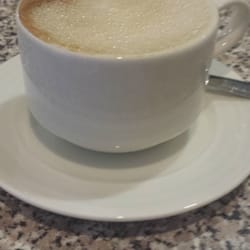 Black and White Garden Cafe - Soy cappuccino (soy milk replacement for an additional 4 pesos!)