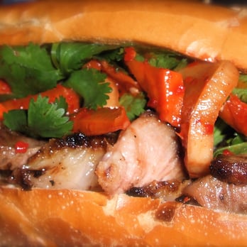 Banh Mi Square - a sandwich with meat and vegetables - Vietnamese Near Me - Philadelphia, Pennsylvania Banh Mi Square - a sandwich with meat and vegetables - Vietnamese Near Me - Philadelphia, Pennsylvania