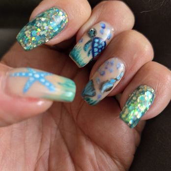 Waunanuba Salon, Spa & Essentials - These were my beach nails last year - Hair Salons Near Me - Redmond, Oregon