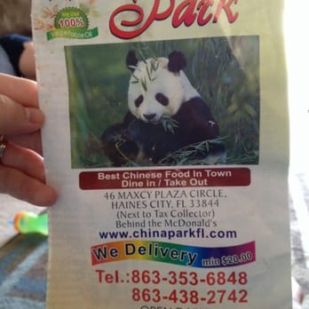 China Park - Menu cover - Chinese Near Me - Haines City, Florida China Park - Menu cover - Chinese Near Me - Haines City, Florida