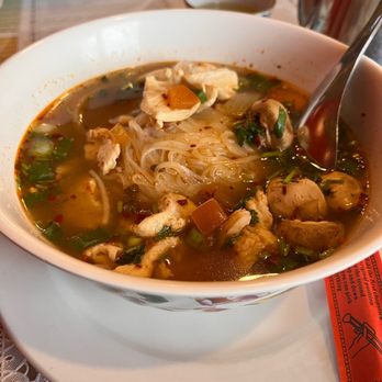 Thai Papaya - a bowl of soup on a table - Thai Near Me - Indianapolis, Indiana
