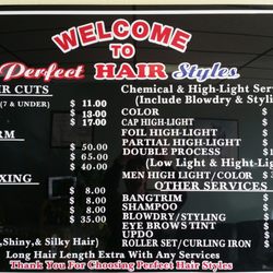 Perfect Hair Styles - Prices as of 12/31/16 ($1 increase)