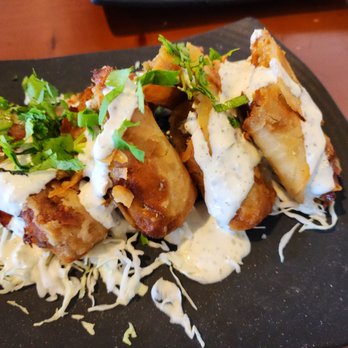Beastside Kitchen - Pastele lumpia. Pretty good but it was ruined by way too much ranch type dressing. - Seafood Near Me - Honolulu, Hawaii Beastside Kitchen - Pastele lumpia. Pretty good but it was ruined by way too much ranch type dressing. - Seafood Near Me - Honolulu, Hawaii
