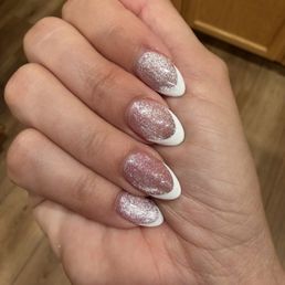Cat eye with a French tip