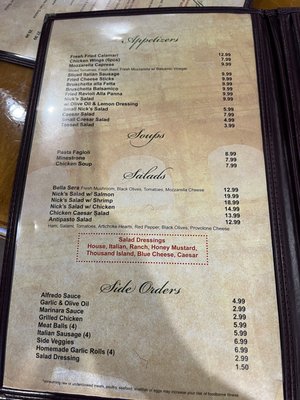Menu photo 4 Bella Sera Liberty Hill Liberty Hill, TX Menu photo 4 Bella Sera Liberty Hill Liberty Hill, TX