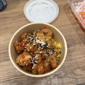 49th State Brewing - Anchorage - Part of the Yum Yum chicken bowl, except it's doused with sesame seeds at the top, with the chicken equally mixed in its sauce - Breweries Near Me - Anchorage, Alaska 49th State Brewing - Anchorage - Part of the Yum Yum chicken bowl, except it's doused with sesame seeds at the top, with the chicken equally mixed in its sauce - Breweries Near Me - Anchorage, Alaska