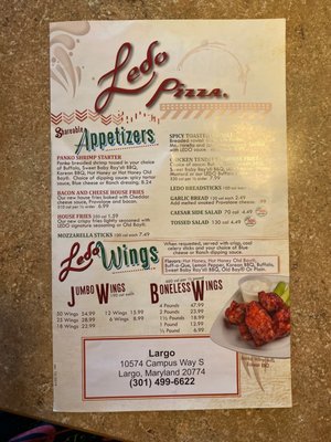 Menu photo 2 Ledo Pizza Largo, MD