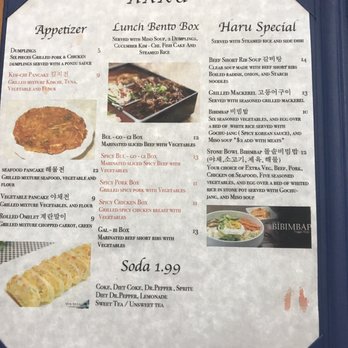 Haru - Menu - Korean Near Me - Madison, Alabama Haru - Menu - Korean Near Me - Madison, Alabama