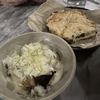 Ladder 4 Wine Bar - burnt leeks potato, comté, spruce and brandade toast potato, parmigiano - Wine Bars Near Me - Detroit, Michigan