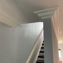 Snazzy living room on up the stairs crown moulding. Snazzy living room on up the stairs crown moulding.
