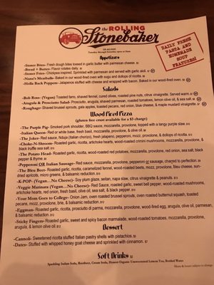 Menu photo 4 The Rolling Stonebaker Valparaiso, IN Menu photo 4 The Rolling Stonebaker Valparaiso, IN