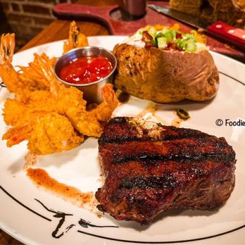 Saltgrass Steak House - Sirloin steak, fried shrimp and a loaded baked potato - Steakhouses Near Me - Cedar Hill, Texas Saltgrass Steak House - Sirloin steak, fried shrimp and a loaded baked potato - Steakhouses Near Me - Cedar Hill, Texas