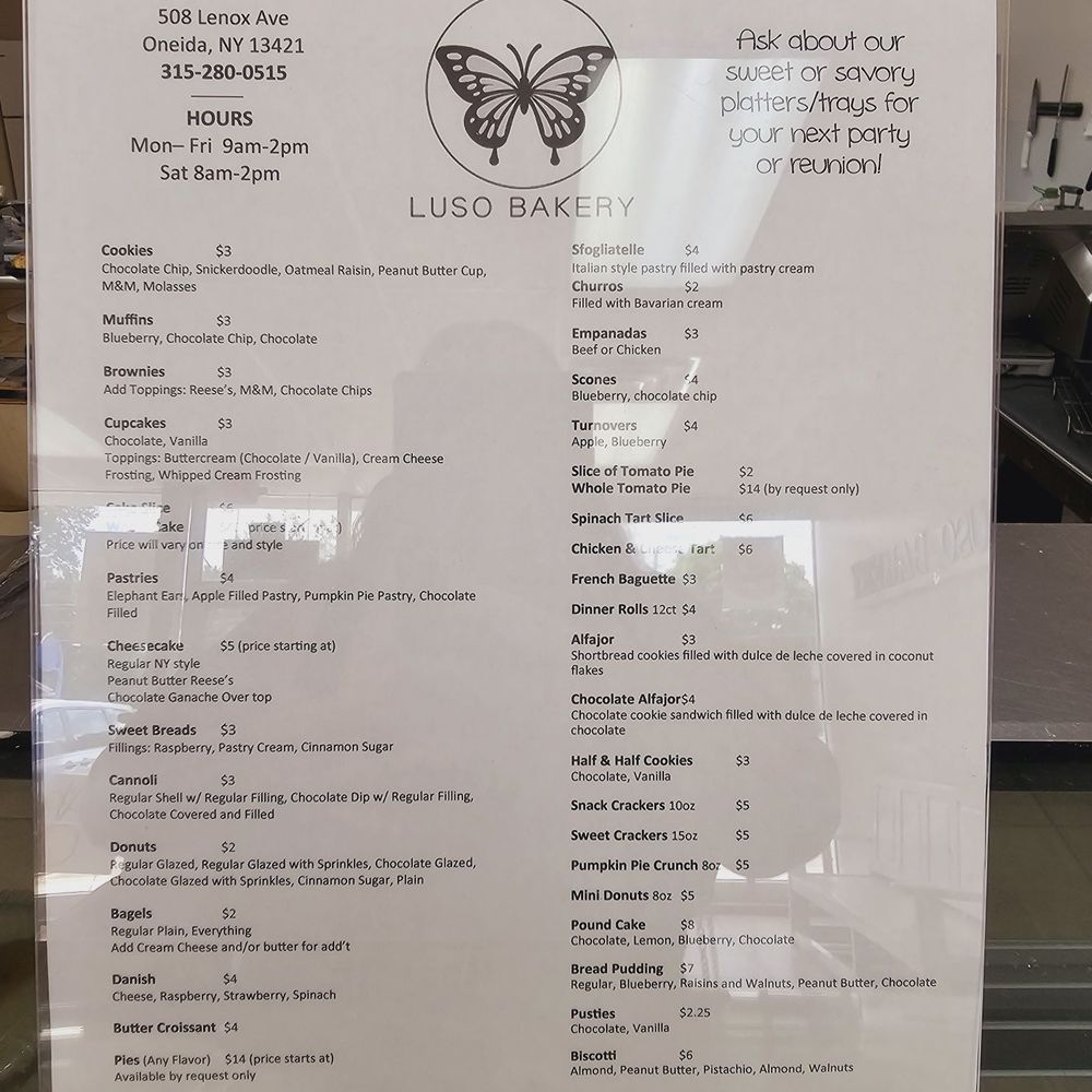 LUSO Bakery - Menu - Bakeries Near Me - Oneida, New York LUSO Bakery - Menu - Bakeries Near Me - Oneida, New York
