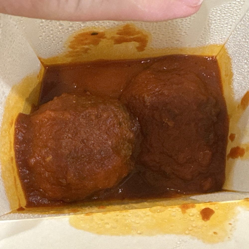 Vince's Spaghetti - The meatballs that the waitress said were big. Regular size for a sandwich is more like it - Italian Near Me - Ontario, California