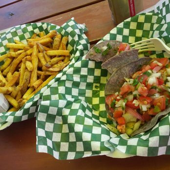 Coveside Seafood Eatery - Fish tacos and a side of fries with your delicious! - Fish & Chips Near Me - Quathiaski Cove, British Columbia