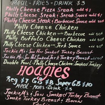 Jackie M's & Son - Wall Menu - Cheesesteaks Near Me - Augusta, Georgia Jackie M's & Son - Wall Menu - Cheesesteaks Near Me - Augusta, Georgia