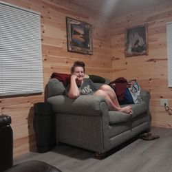 Kin Cabins - My beautiful daughter relaxing after the ride.