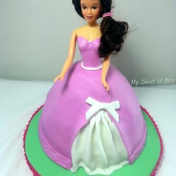 My Sweet lil Bits - Barbie Cake, Marble cake with Buttercream Icing