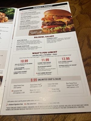 Menu photo 3 Outback Steakhouse Charlotte, NC Menu photo 3 Outback Steakhouse Charlotte, NC