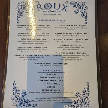 Roux on Orleans - Menu - Breakfast & Brunch Near Me - New Orleans, Louisiana Roux on Orleans - Menu - Breakfast & Brunch Near Me - New Orleans, Louisiana